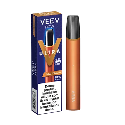 VEEV NOW ULTRA Gold Tobacco – 20 mg nicotine – 1200 puffs