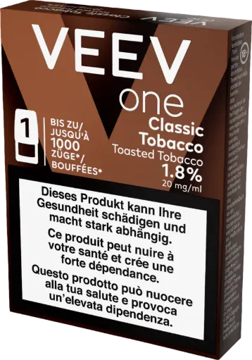 VEEV ONE Pod Classic Tobacco – 20 mg nicotine – 1000 puffs