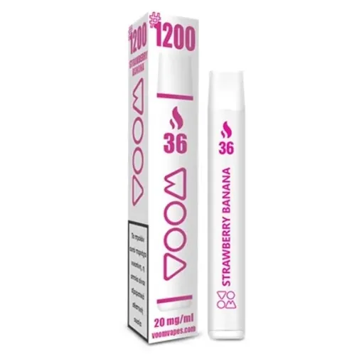 VOOM #1200 36 Strawberry Banana - 2% nicotine